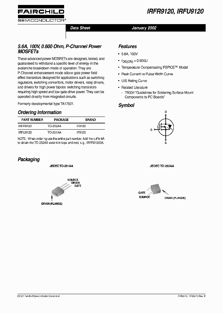 IRFR9120_2740940.PDF Datasheet