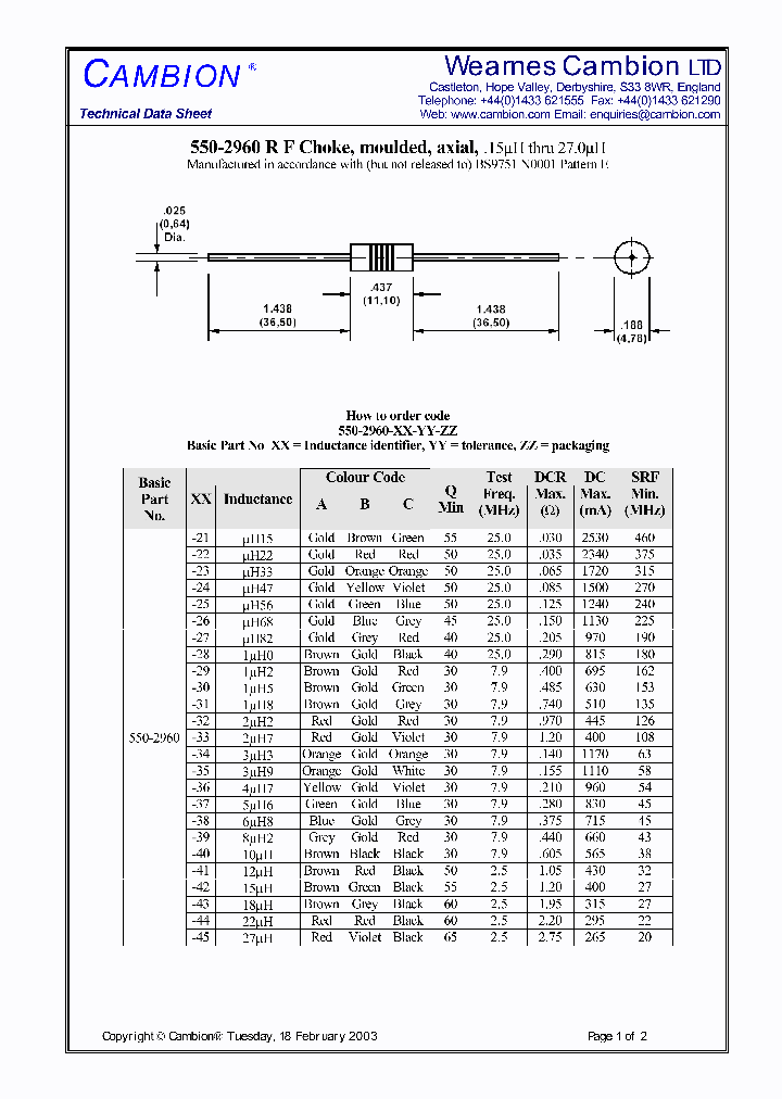 550-2960_2741869.PDF Datasheet