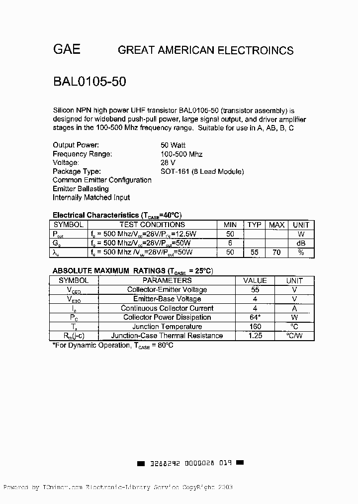 BAL0105-50_2742232.PDF Datasheet