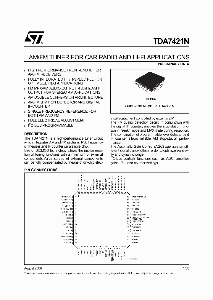 TDA7421N_2745291.PDF Datasheet