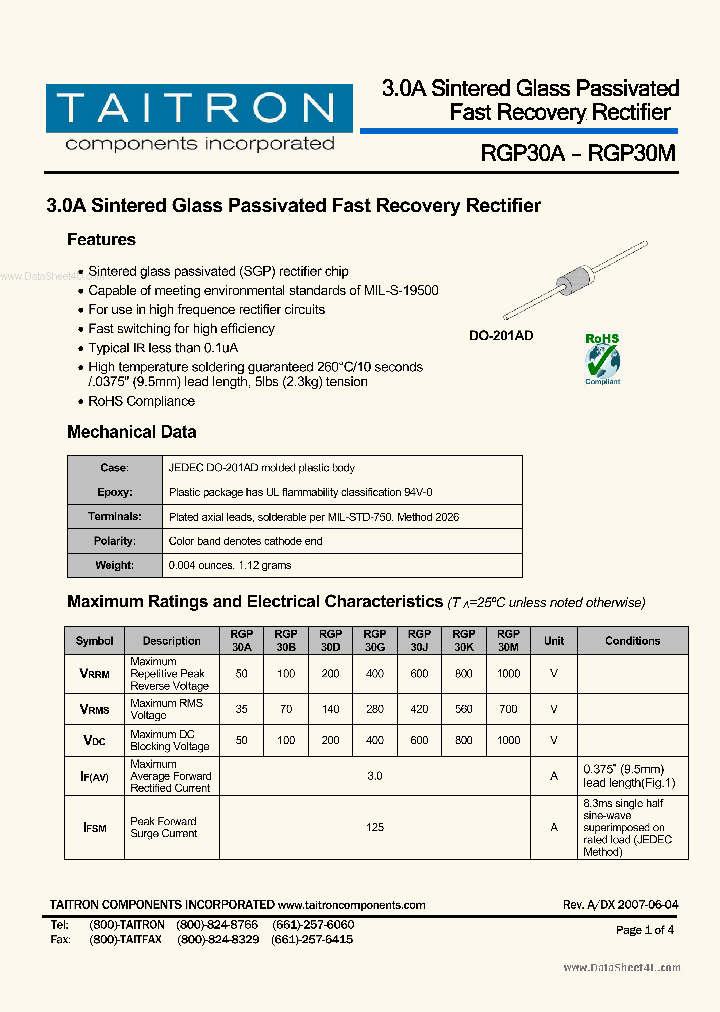RGP30D_2749464.PDF Datasheet