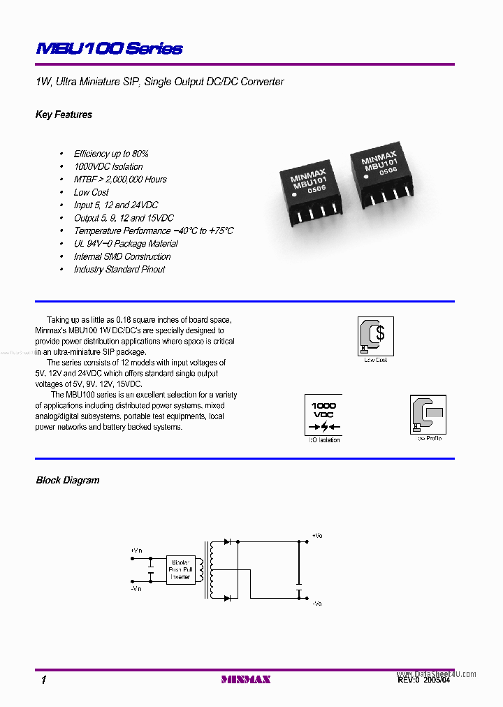 MBU100_2750692.PDF Datasheet
