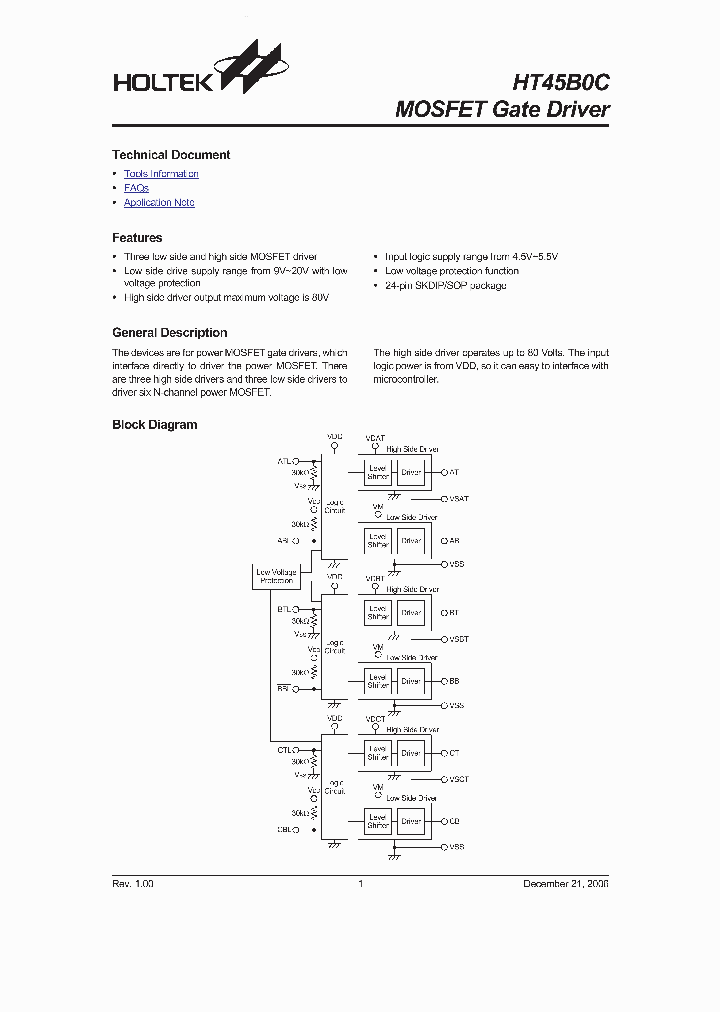 HT45B0C_2750710.PDF Datasheet