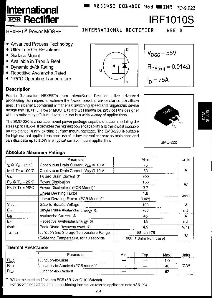 IRF1010S_2751855.PDF Datasheet