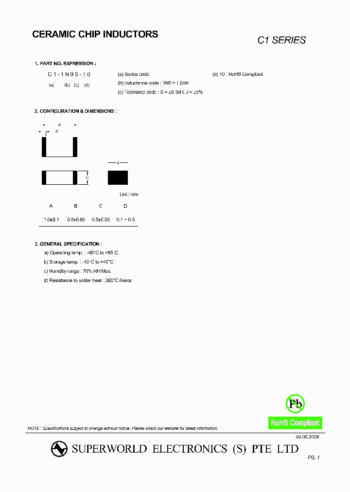 C1-1N0S-1009_2752074.PDF Datasheet