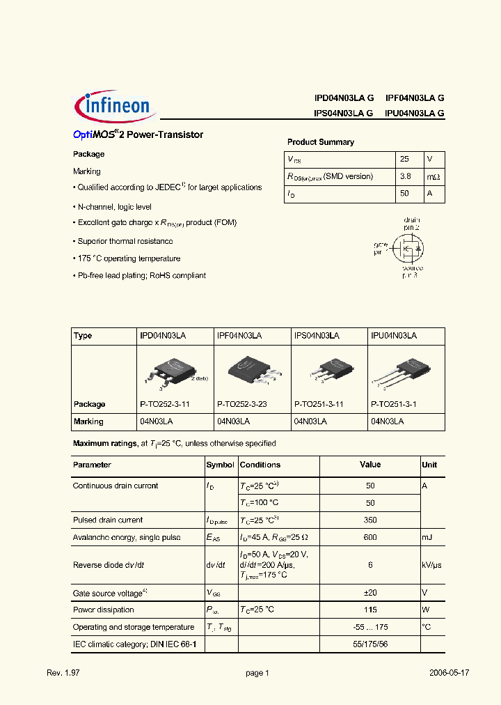 IPD04N03LAG_2754006.PDF Datasheet