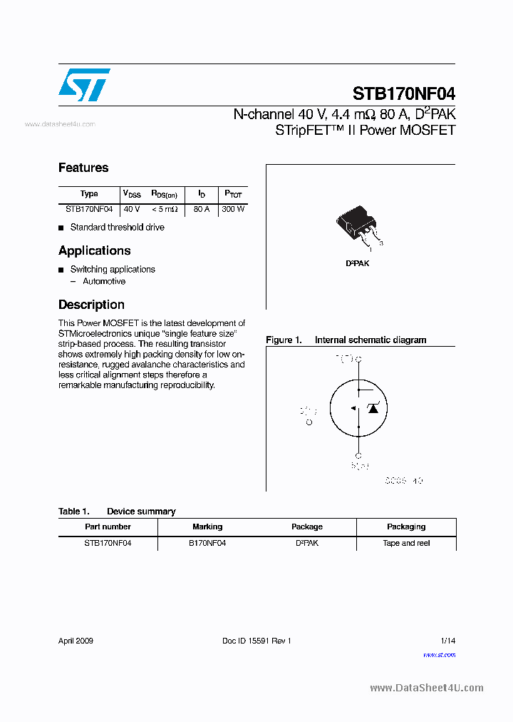 STB170NF04_2754684.PDF Datasheet