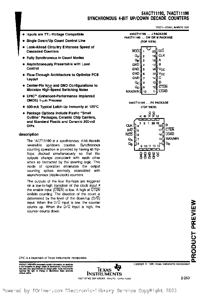 54ACT11190FK_2754727.PDF Datasheet