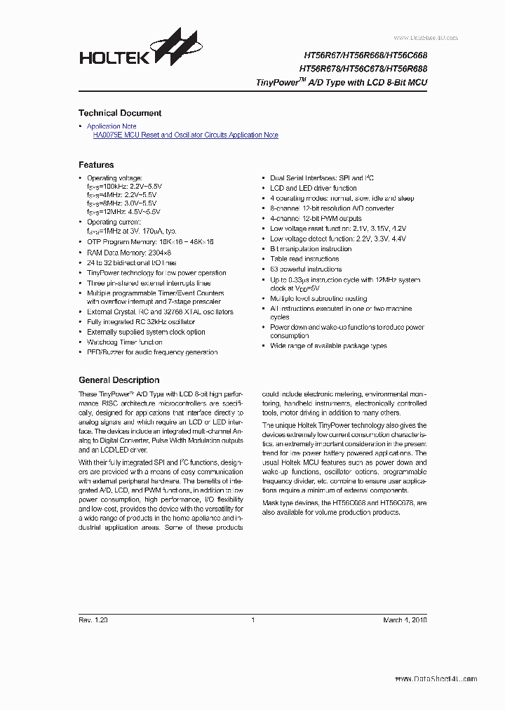 HT56C668_2754752.PDF Datasheet