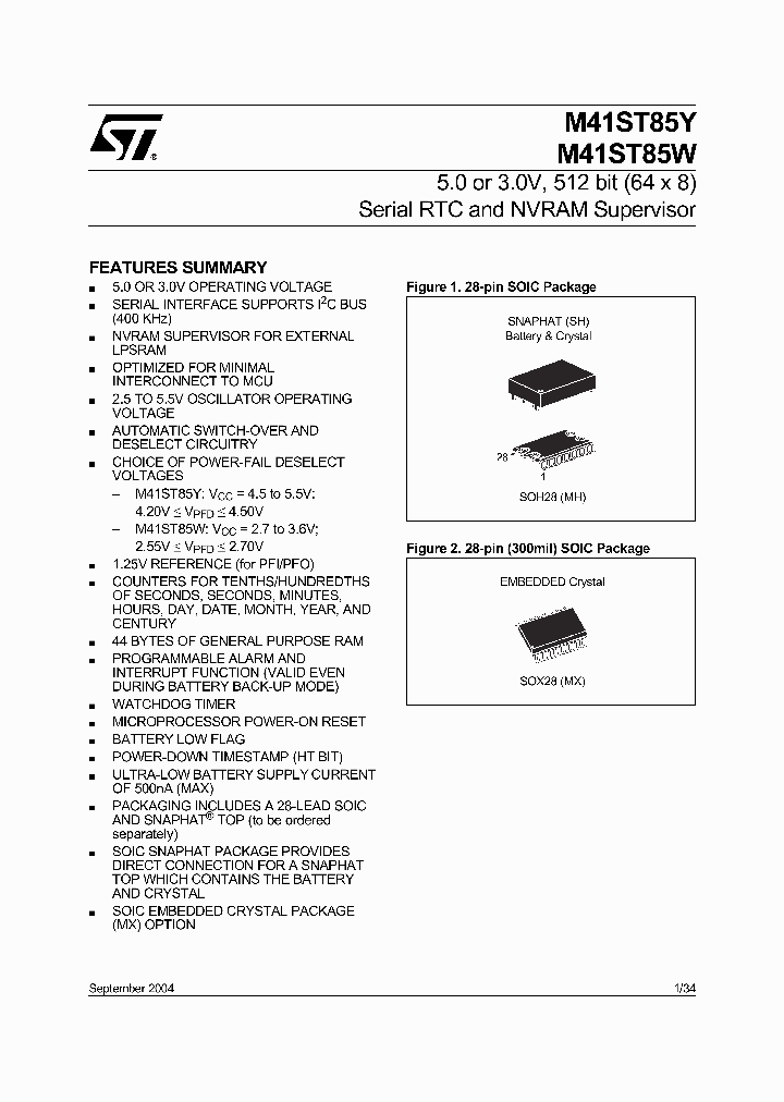 M41ST85YMH6E_2756030.PDF Datasheet