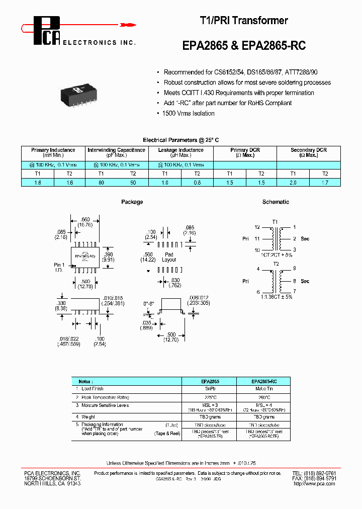 EPA2865_2756505.PDF Datasheet