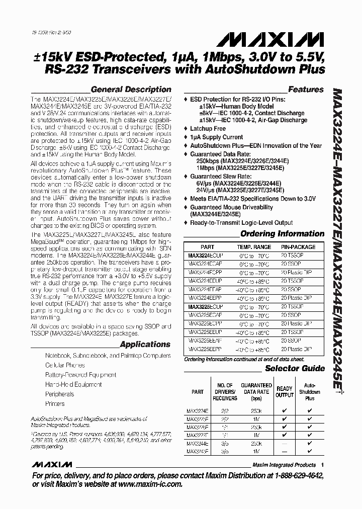 MAX3244ECAI_2759201.PDF Datasheet