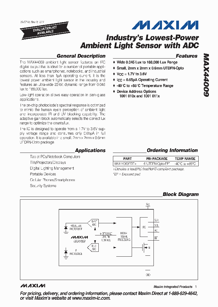 MAX44009_2759552.PDF Datasheet