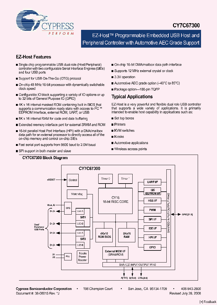 CY7C67300-100AXA_2761390.PDF Datasheet
