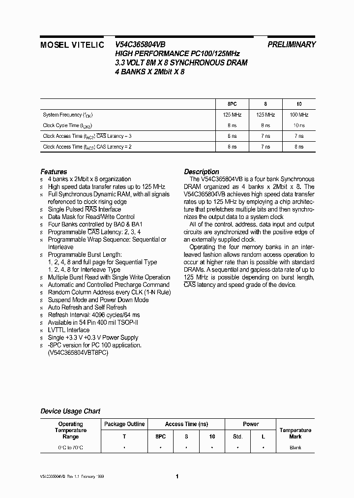 V54C365804VB_2761995.PDF Datasheet