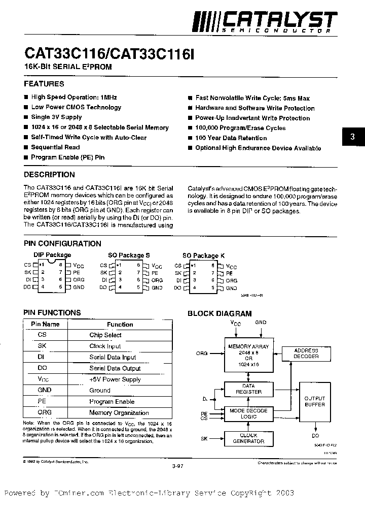 CAT33C116PI_2762462.PDF Datasheet
