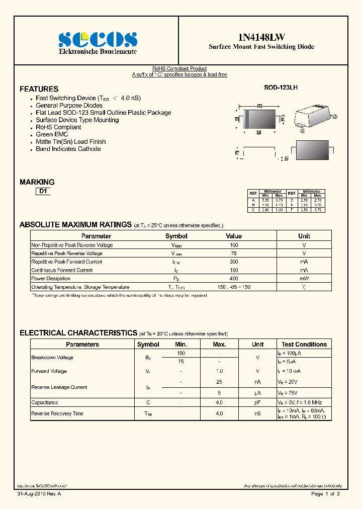 1N4148LW_2762624.PDF Datasheet