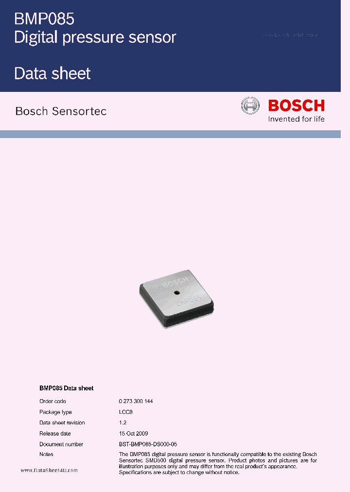 BMP085_2764319.PDF Datasheet
