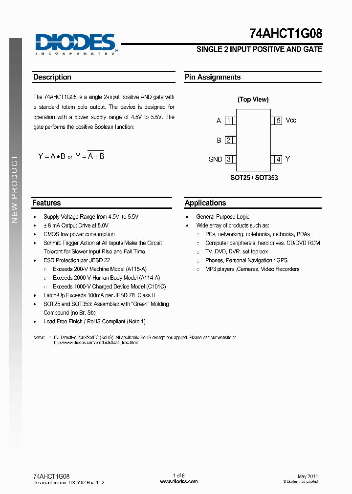 74AHCT1G08SE_2764160.PDF Datasheet