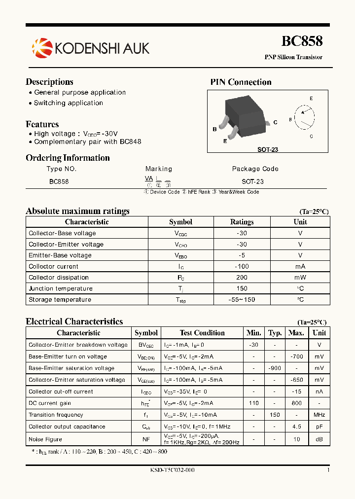 BC858_2764292.PDF Datasheet