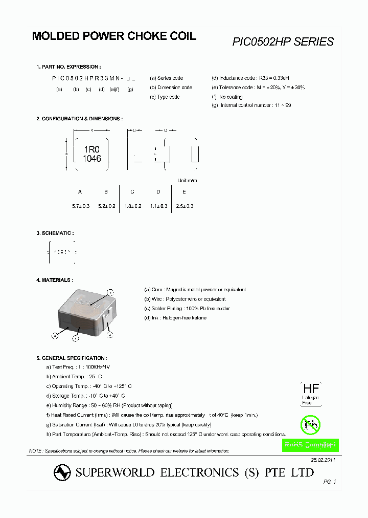 PIC0502HP100MN_2766845.PDF Datasheet