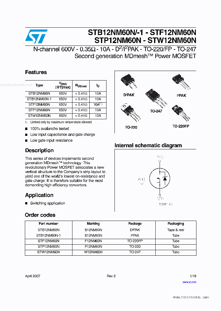 STB12NM60N_2767297.PDF Datasheet