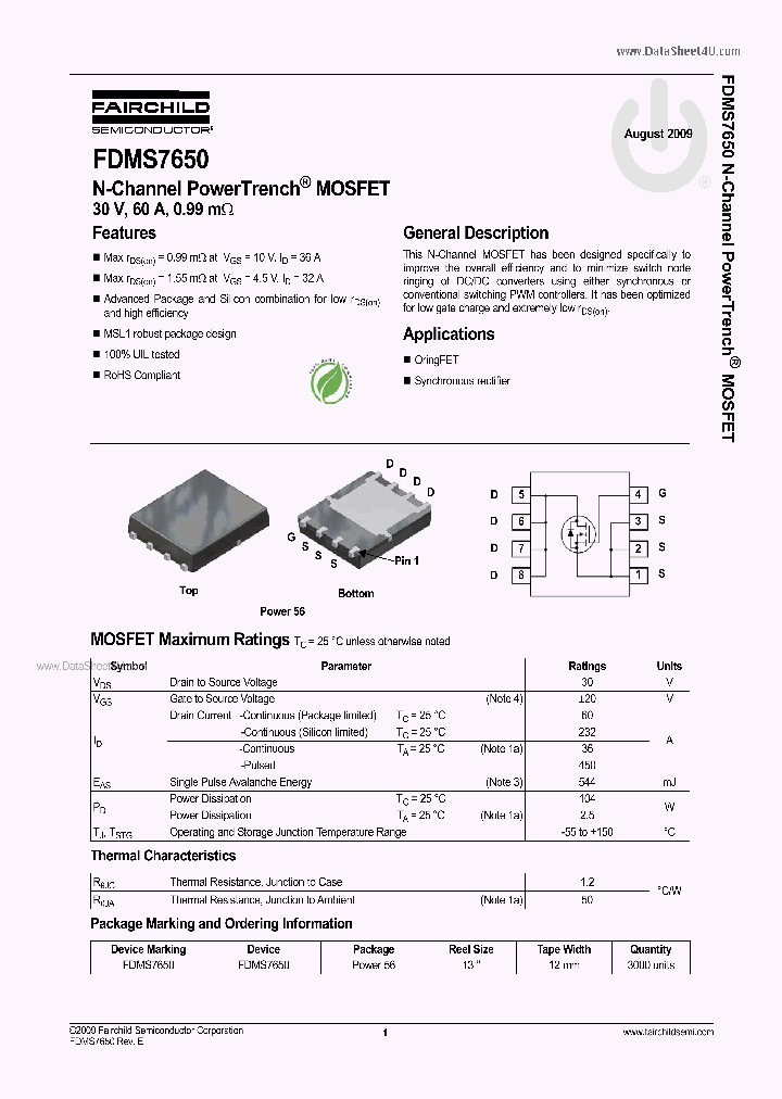 FDMS7650_2767470.PDF Datasheet