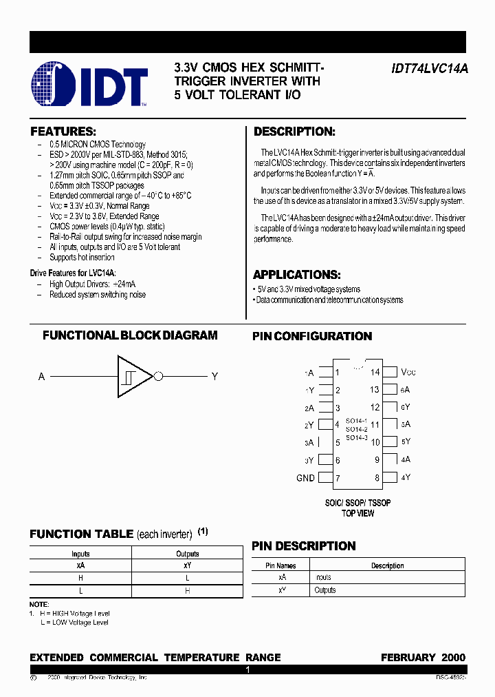 IDT74LVC14APG_2767753.PDF Datasheet