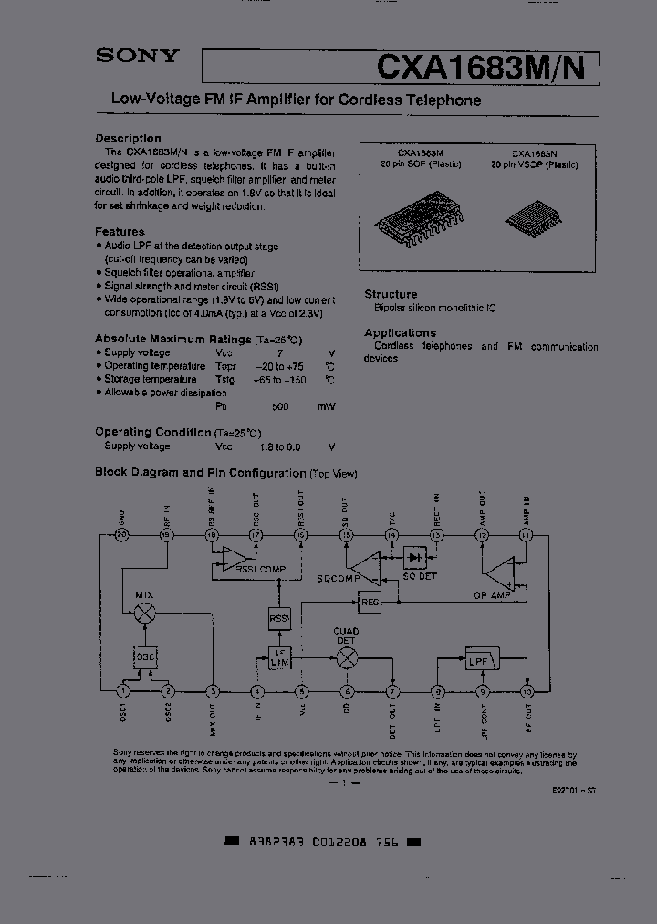 CXA1683N_2768209.PDF Datasheet