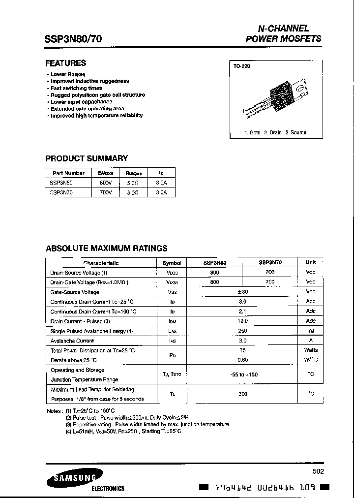 SSP3N70_2768398.PDF Datasheet