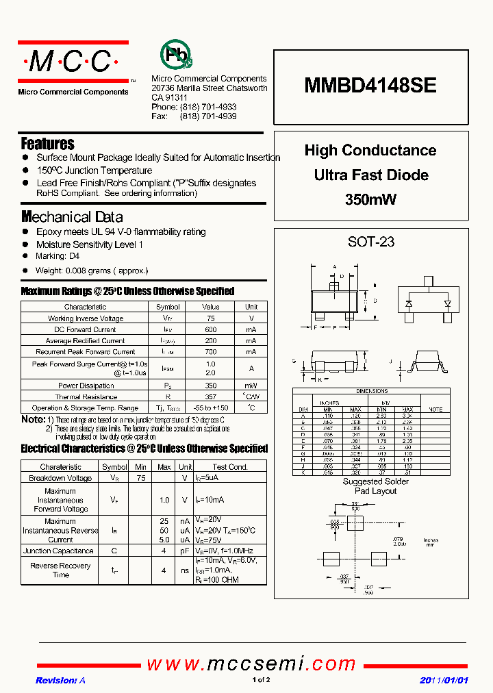 MMBD4148SE11_2768950.PDF Datasheet