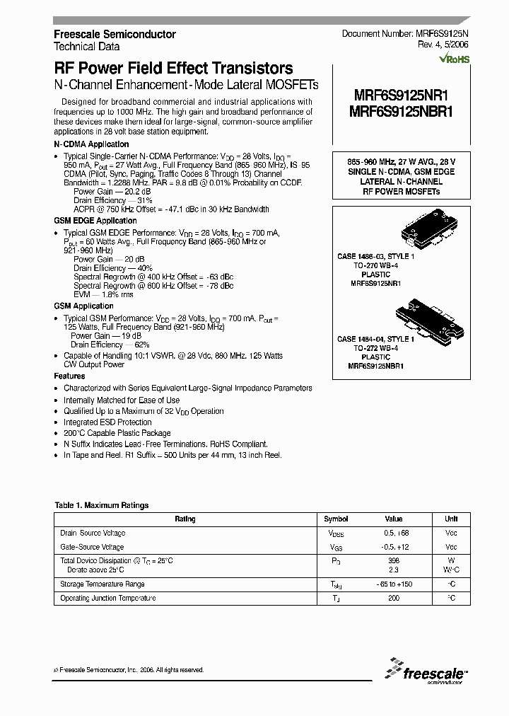 MRF6S9125NR106_2768979.PDF Datasheet