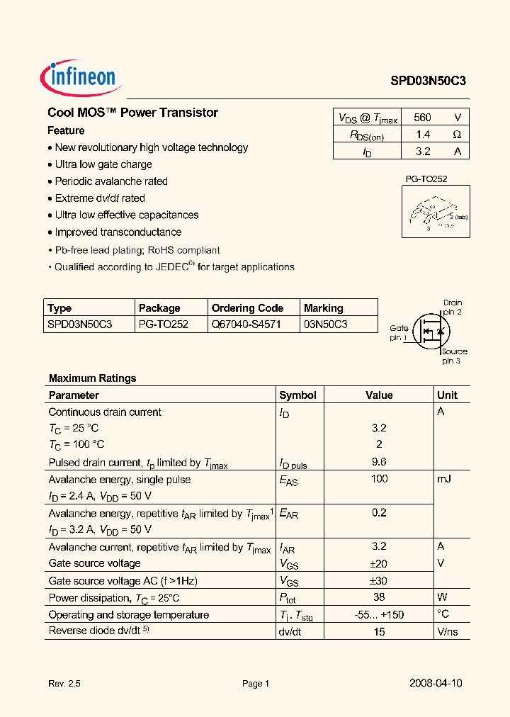 SPD03N50C308_2769038.PDF Datasheet
