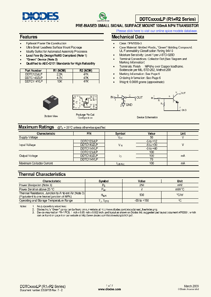DDTC143ZLP-7_2769528.PDF Datasheet