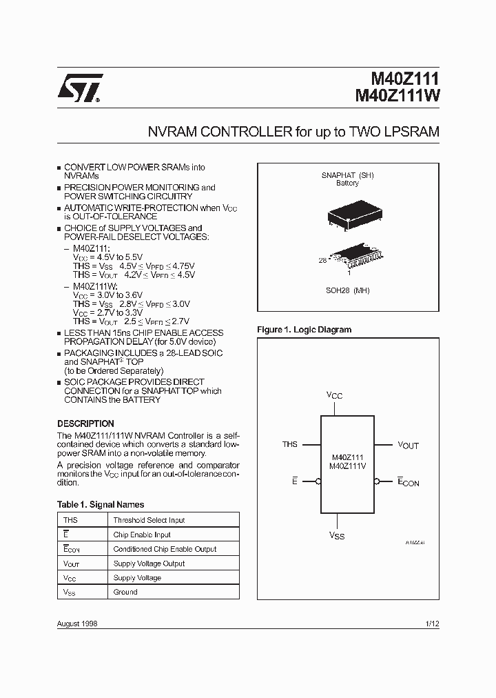 M40Z111_2770742.PDF Datasheet