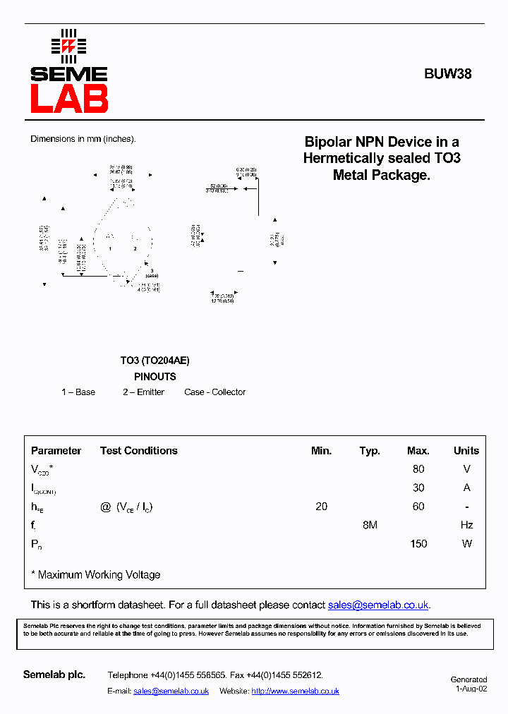 SFBUW38_2771355.PDF Datasheet