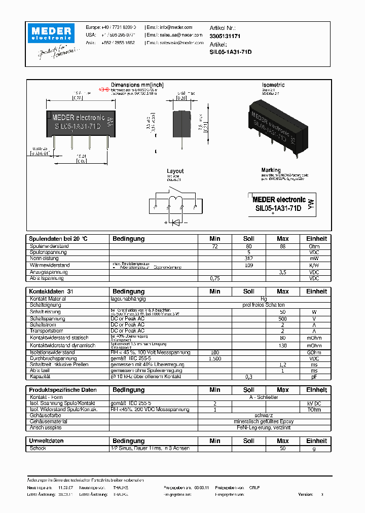 SIL05-1A31-71DDE_2775386.PDF Datasheet