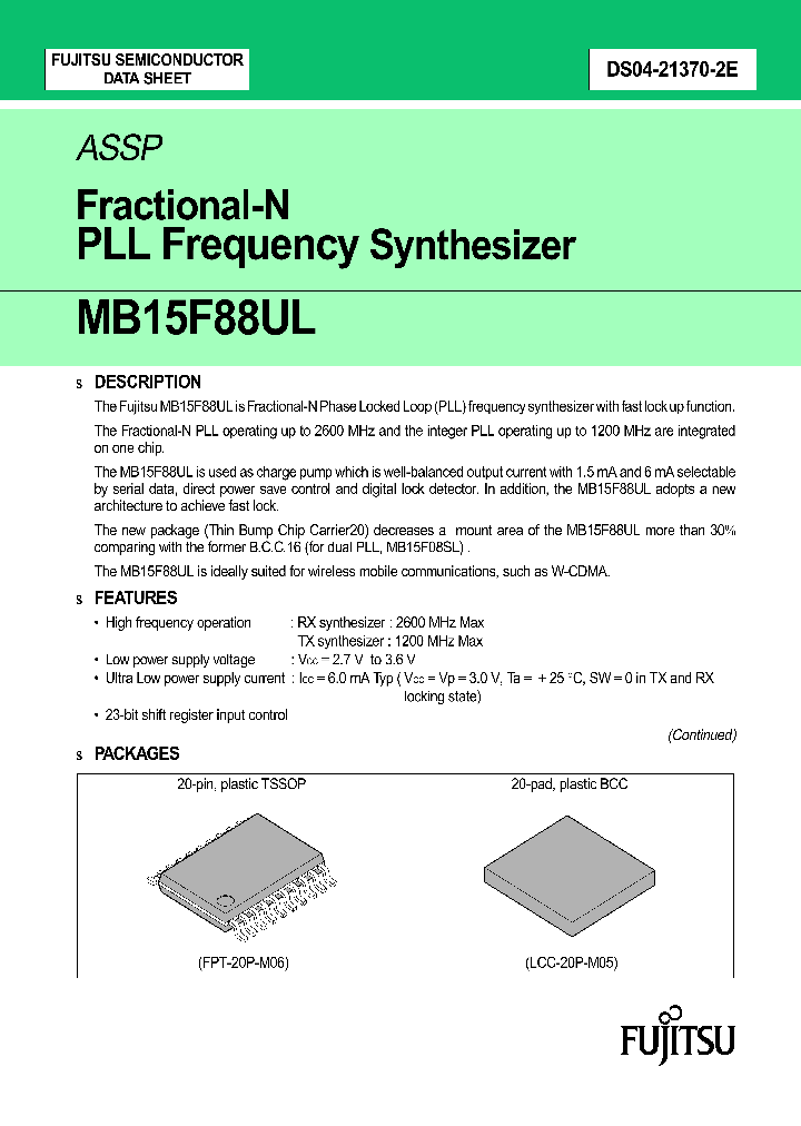 MB15F88ULPVA_2777574.PDF Datasheet