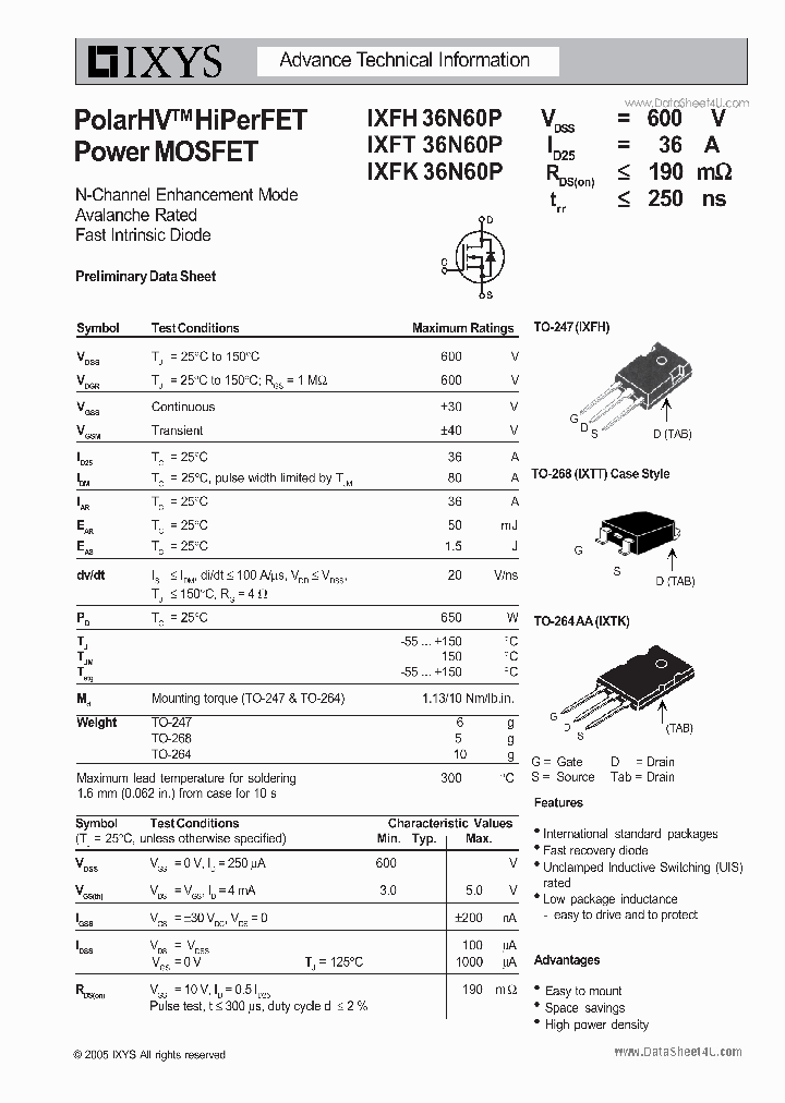 IXFH36N60P_2777621.PDF Datasheet