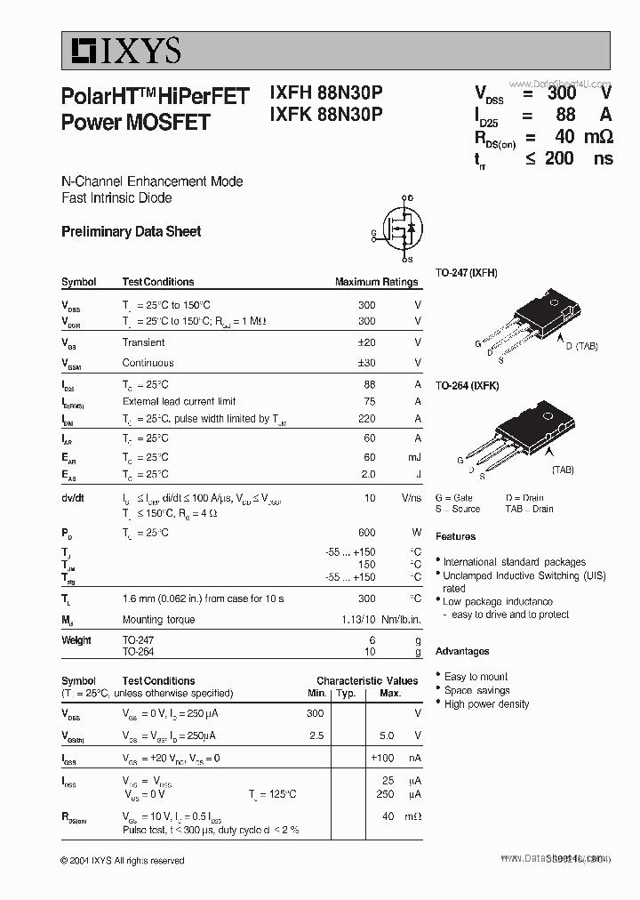 IXFH88N30P_2777623.PDF Datasheet