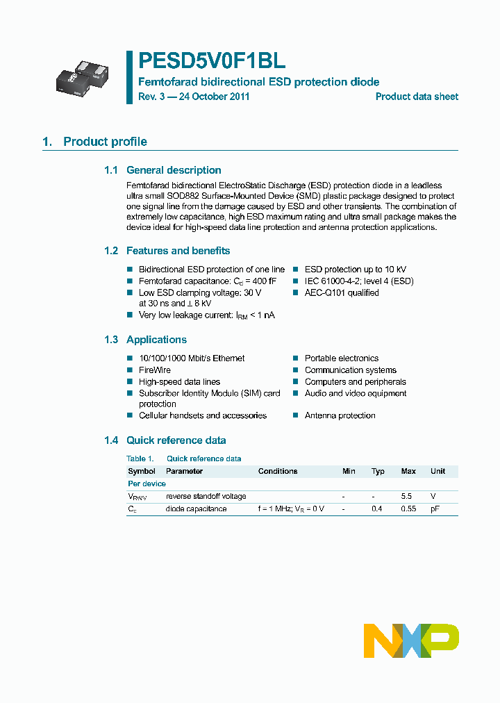 PESD5V0F1BL_2779699.PDF Datasheet