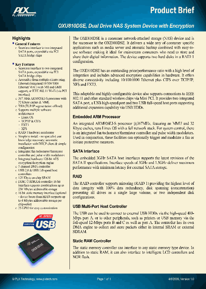 OXU810DSE_2783656.PDF Datasheet