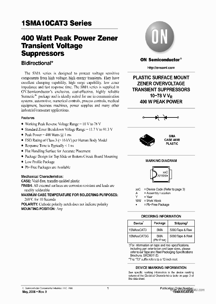 1SMA10CAT3_2784017.PDF Datasheet