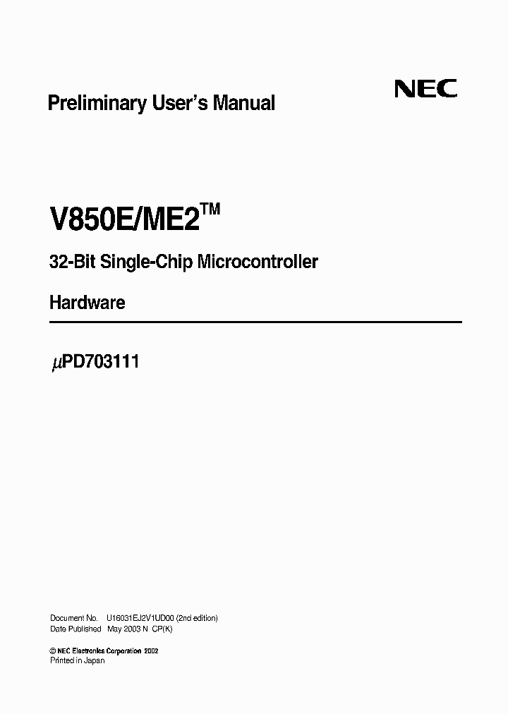 UPD703111_2784628.PDF Datasheet