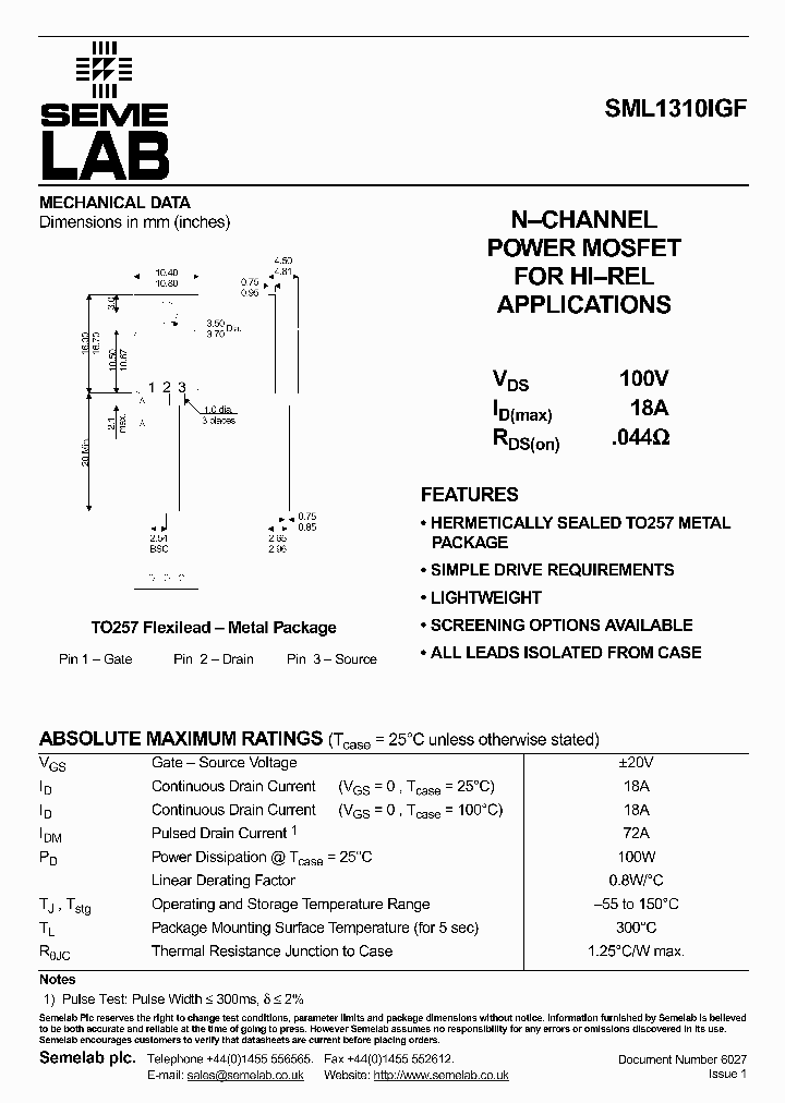 SML1310IGF_2785446.PDF Datasheet