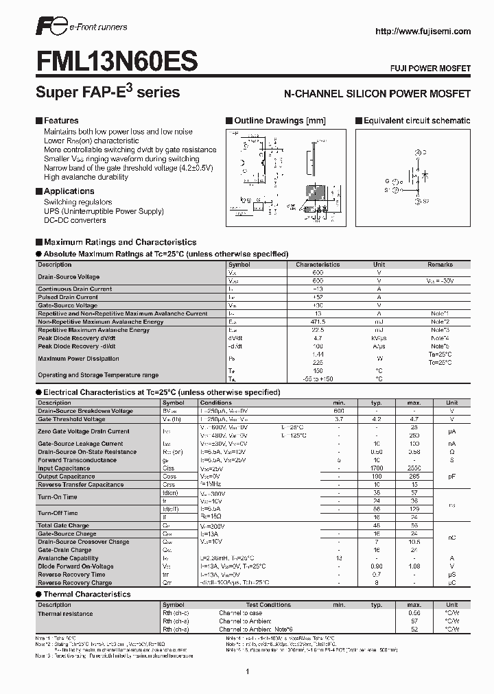 FML13N60ES_2785447.PDF Datasheet