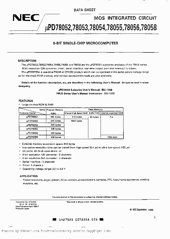 UPD78054GC-XXX-3B9_2787747.PDF Datasheet