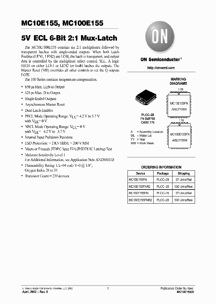 MC10E155-D_2791976.PDF Datasheet