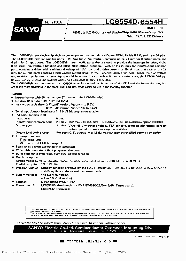 LC6554H64DIP_2791590.PDF Datasheet