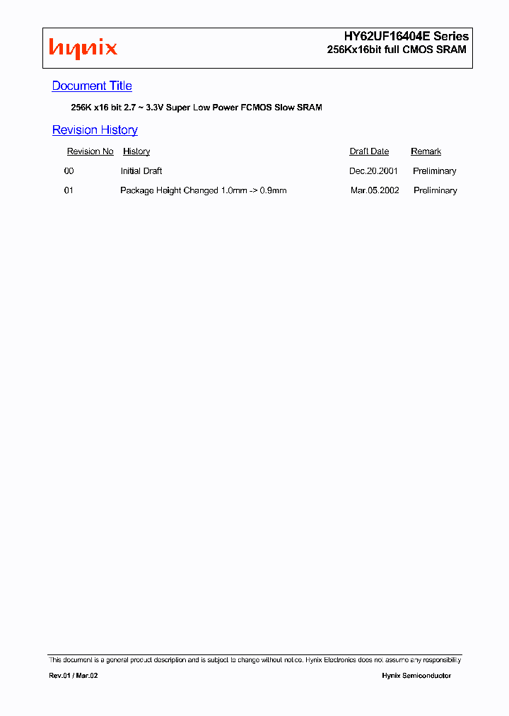 HY62UF16404E_2790063.PDF Datasheet